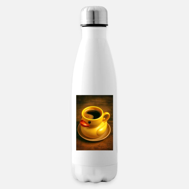 Canard de bain comme tasse à café - Bouteille isotherme - blanc
