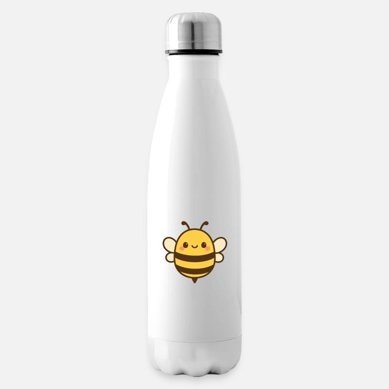 Illustration d’abeille Kawaii - Bouteille isotherme - blanc