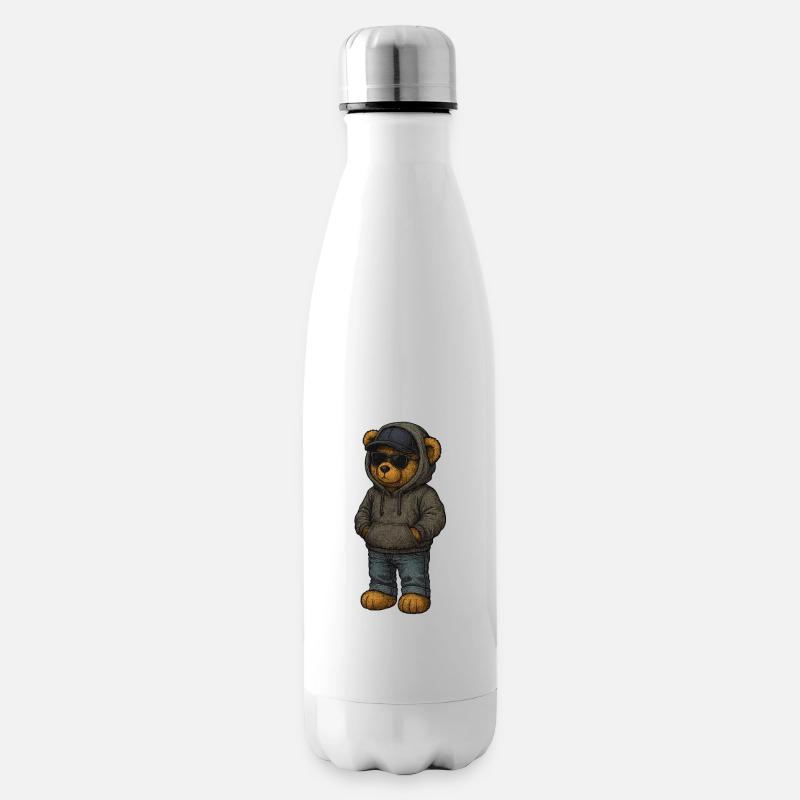 Urban Kapuzenpullover Bär - Isolierflasche - Weiß