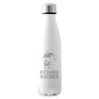 Richard Wagner Composer Portrait with Headphones - Insulated Water Bottle - white - Right