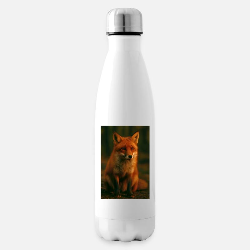 Wilde Tiere, Fuchs - Isolierflasche - Weiß