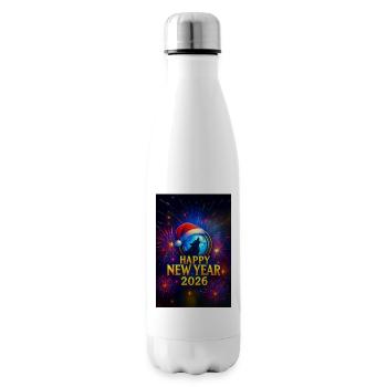 Winter Wolf New Year 2026 - Insulated Water Bottle - white - Right