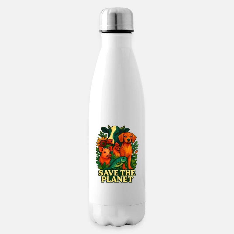 Protéger la planète - Bouteille isotherme - blanc