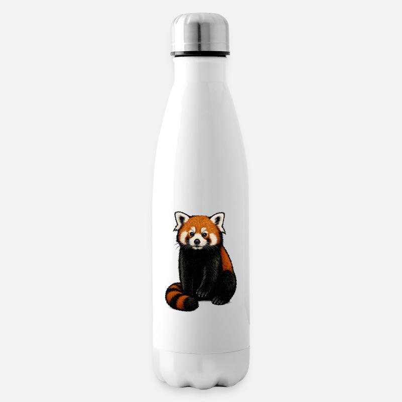 Red Panda Kuschelillustration - Isolierflasche - Weiß