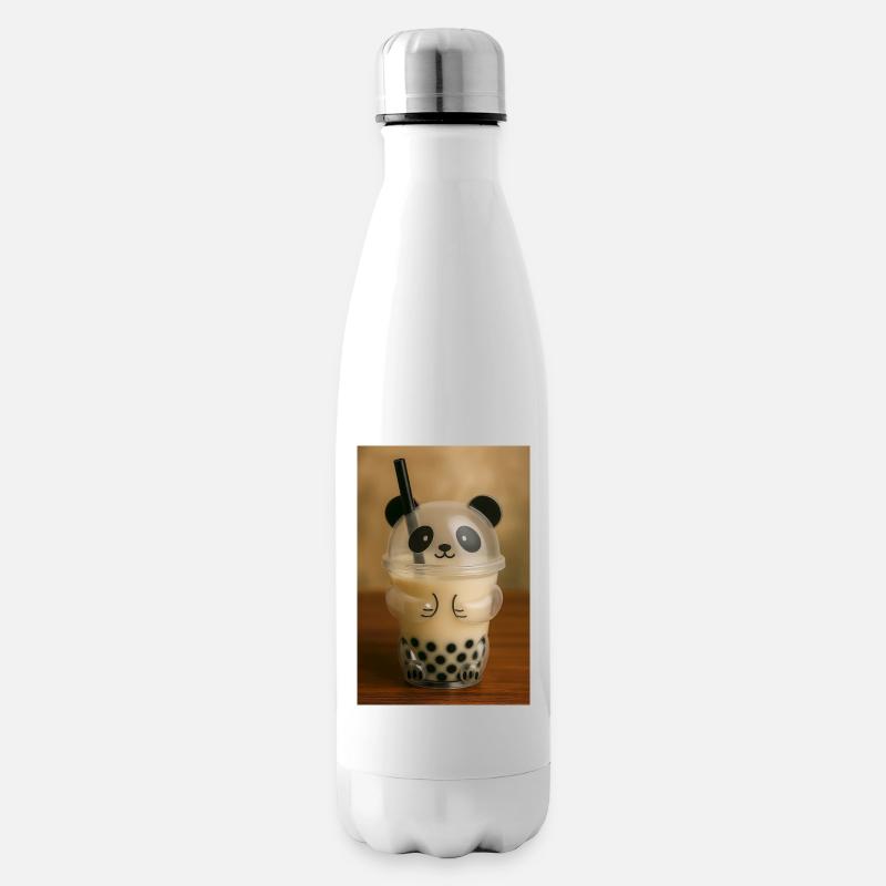 Panda Bubble Tea Cup Graphic - Insulated Water Bottle - white