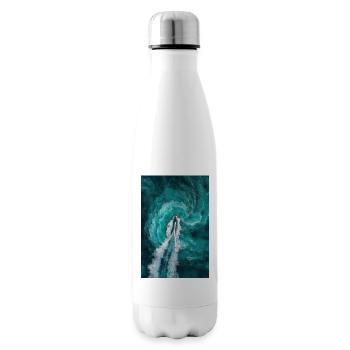 Spiral Ocean Wake - Insulated Water Bottle - white - Right