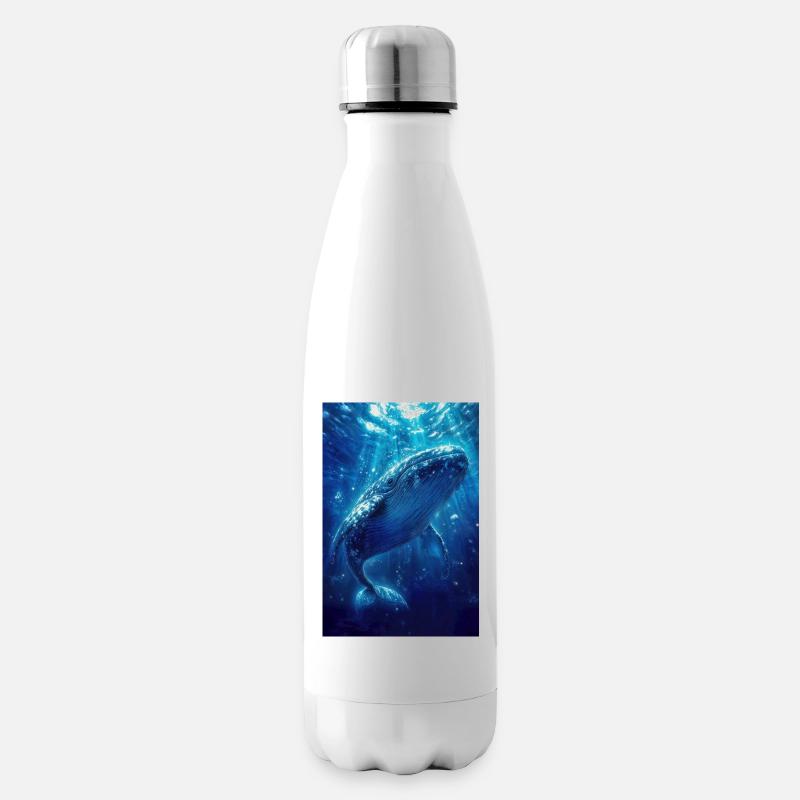 Illustration eines Wals - Isolierflasche - Weiß
