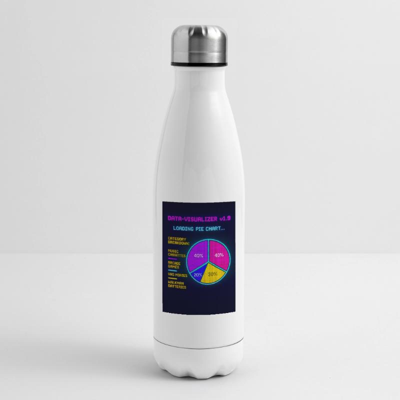 Neon Pie Chart Retro Visual Insulated Water Bottle
