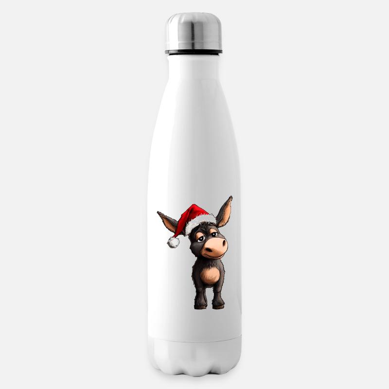 Noël à dos d’âne - Bouteille isotherme - blanc