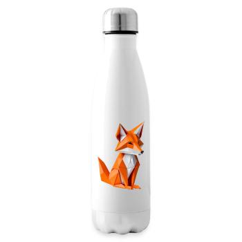 Polygon-Fuchs Illustration - Isolierflasche - Weiß - Rechts