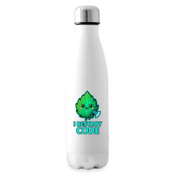 Green Leaf Code Warrior - Insulated Water Bottle - white - Right