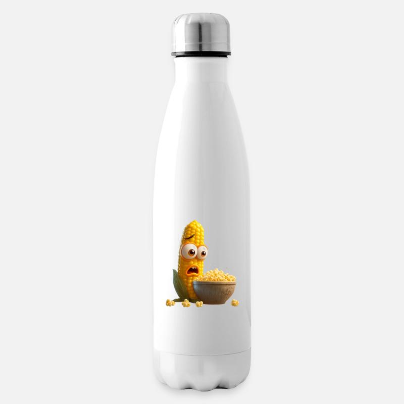 Corn on the cob upset - Insulated Water Bottle - white