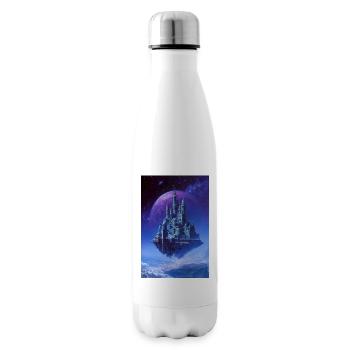 Floating Crystal Castle Above Moon - Insulated Water Bottle - white - Right