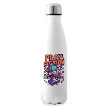 Play Again: Retro Katzen-Arcade - Isolierflasche - Weiß - Rechts