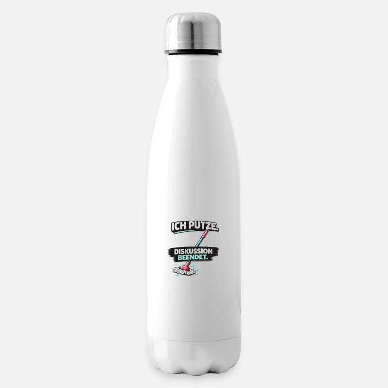 Ich putze: Diskussion beendet - Isolierflasche - Weiß