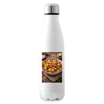 Avocado Tomato Salad - Insulated Water Bottle - white - Right