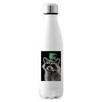 Grüner Leprechaun Raccoon - Isolierflasche - Weiß - Rechts
