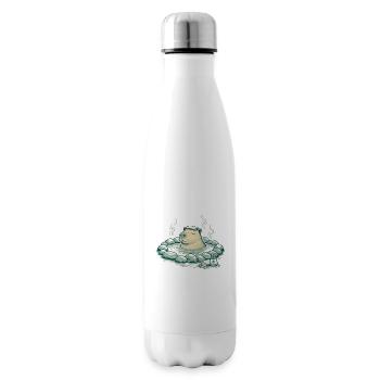 Capybara dans le bain de source - Bouteille isotherme - blanc - Droite