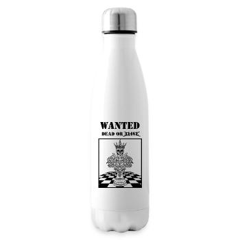 Recherché roi sur l’échiquier - Bouteille isotherme - blanc - Droite