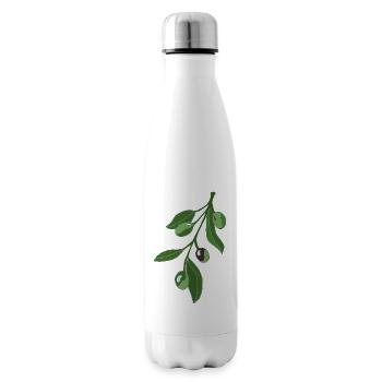 Olive Branch Botany Illustration - Insulated Water Bottle - white - Right