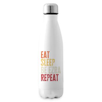 Eat Sleep Be Ezra Repeat Retro Name - Isolierflasche - Weiß - Rechts