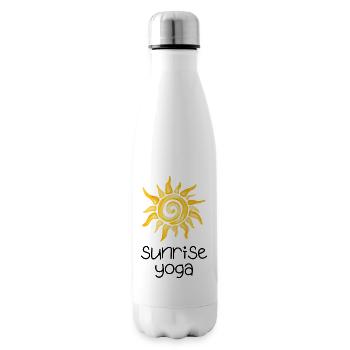 Sunrise Yoga - Design mit gelber Sonne - Isolierflasche - Weiß - Rechts