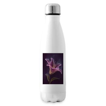 Néon Lys Lumineux dans la Nuit Violette - Bouteille isotherme - blanc - Droite