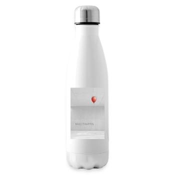 Make it happen minimalist Motivation Spruch - Isolierflasche - Weiß - Rechts
