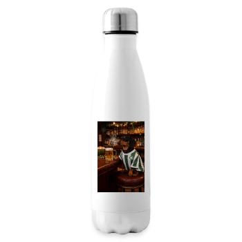 Dachshund in pub jersey with shamrock - Insulated Water Bottle - white - Right