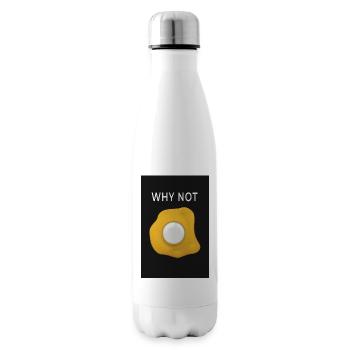 Why Not Minimal Poster Egg Design Modern - Insulated Water Bottle - white - Right