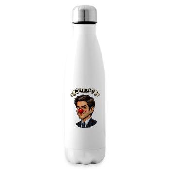 Politician lying clown color - Insulated Water Bottle - white - Right