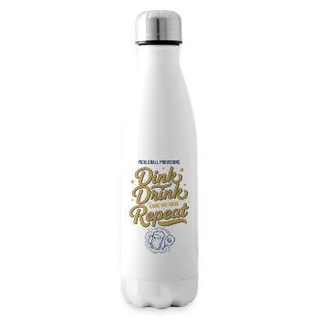 Pickleball Funny Player Dink Drink Repeat Love - Insulated Water Bottle - white - Right