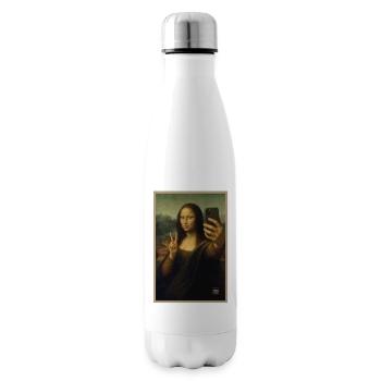 Selfie Mona Lisa Porträt - Isolierflasche - Weiß - Rechts