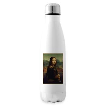 Mona Lisa von hinten - Isolierflasche - Weiß - Rechts