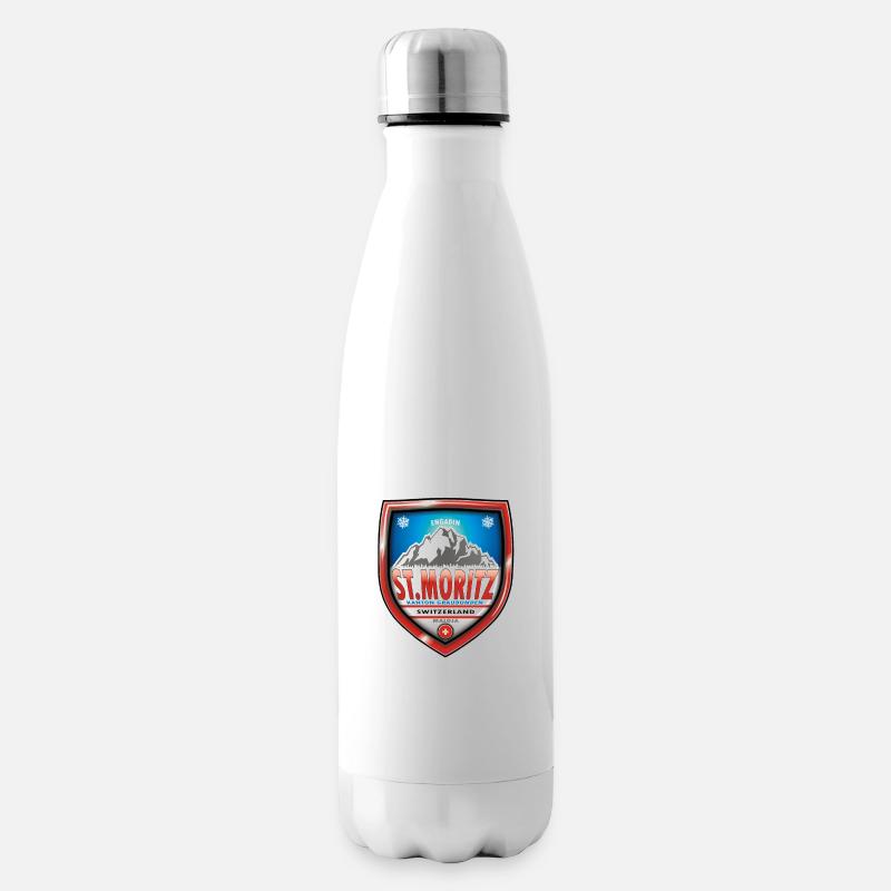 St. Moritz, Schweiz - Isolierflasche - Weiß