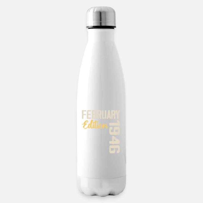 Februar 1946 Geburtstag Februar 1946 Retro - Isolierflasche - Weiß