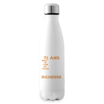 71 Jahre alt lustiges Geburtstagsgeschenk 71 Jahre altes Geschenk - Isolierflasche - Weiß - Rechts