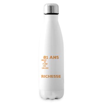 81 Jahre alt lustiges Geburtstagsgeschenk 81 Jahre altes Geschenk - Isolierflasche - Weiß - Rechts