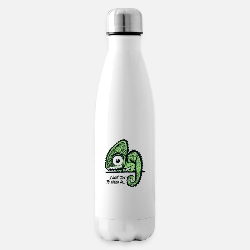 Chamäleon Blend In - Isolierflasche - Weiß