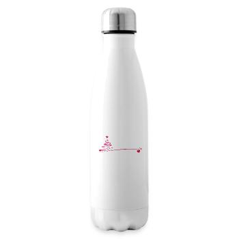 arbre de Noël avec le coeur - Bouteille isotherme - blanc - Droite