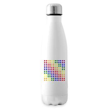 gay polka dots rainbow queer pride - Isolierflasche - Weiß - Rechts