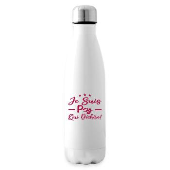 je suis psy qui déchire - Bouteille isotherme - blanc - Droite