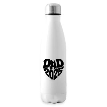 Dad 2025 Heart Shape Father Baby Heart Shape Dad 2025 - Insulated Water Bottle - white - Right
