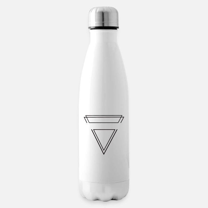 Triangle black - Insulated Water Bottle - white