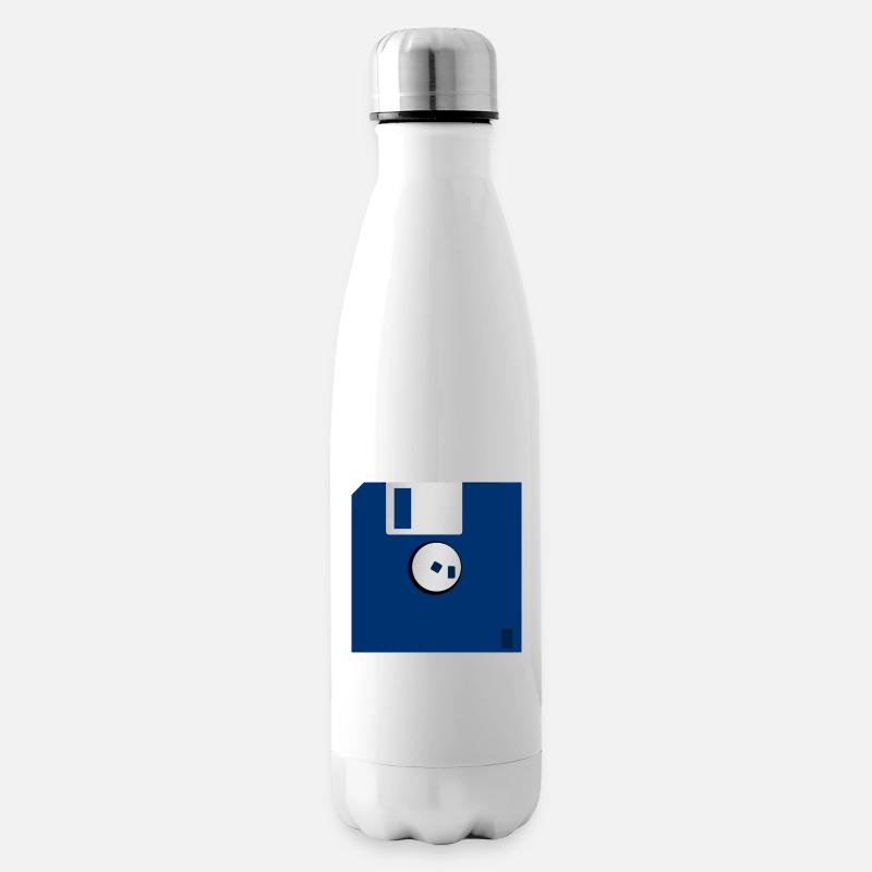 Disquette - Bouteille isotherme - blanc