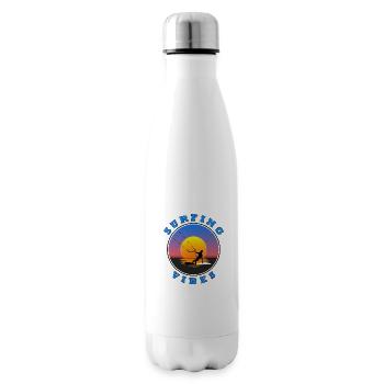 Surfing Vibes - Sun - kite surfer - Insulated Water Bottle - white - Right