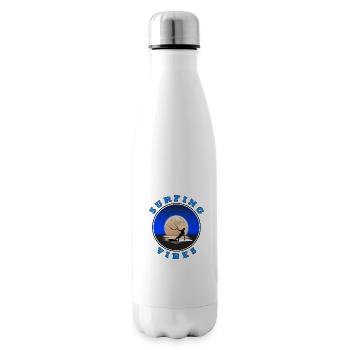 Surfing Vibes - Moon - kite surfer - Insulated Water Bottle - white - Right