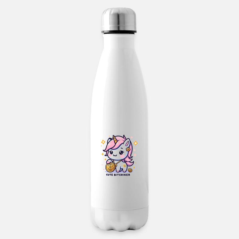 Adorable Crypto Unicorn Cute Bitcoiner - Isolierflasche - Weiß