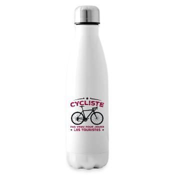 Cycliste Cadeau Humour Personnalisé - Bouteille isotherme - blanc - Droite