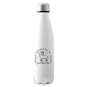 Chèvre animaux de la ferme - Bouteille isotherme - blanc - Droite